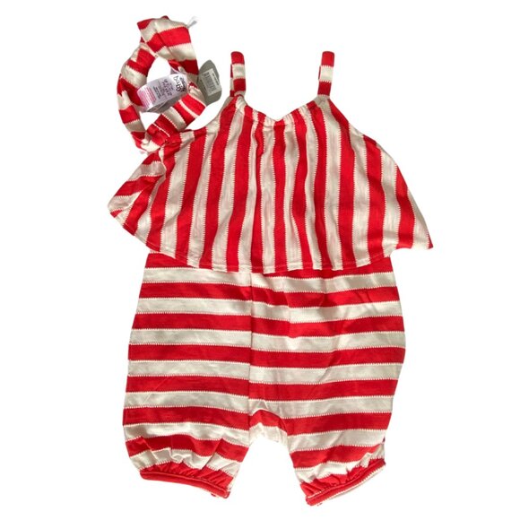 Disney Red and White Striped Minnie Mouse Bodysuit - Picture 3 of 9